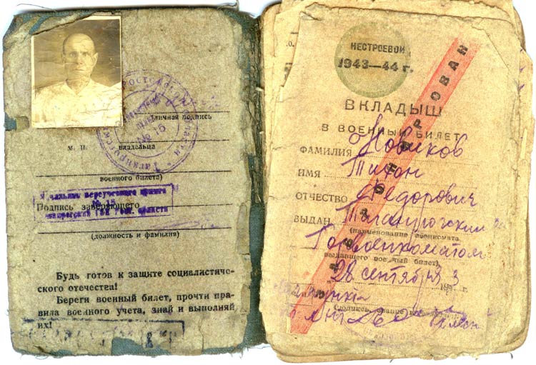 Новиков Тихон Федорович Новиков Тихон Федорович