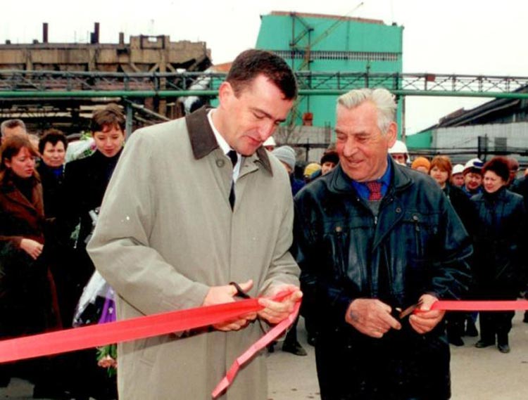 2000 год. С.А.Бидаш и Герой Соцтруда Г.П.Родин 2000 год. С.А.Бидаш и Герой Соцтруда Г.П.Родин